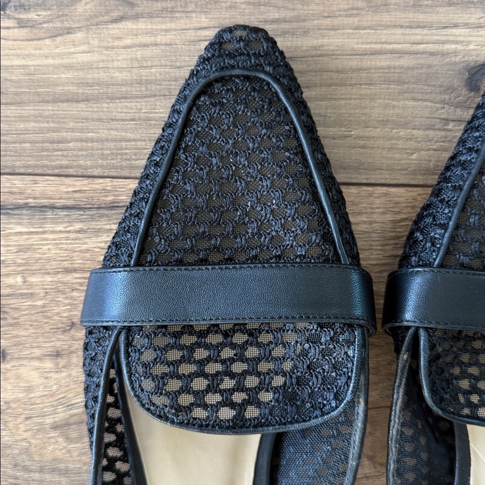 Ann Taylor Black Mesh Mules - Picture 2 of 5